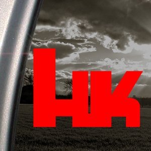 CMI331 HK HECKLER And KOCH Red Decal Car Truck Window Red Sticker