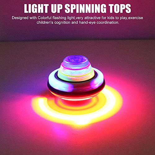 Light Up Spinning Tops, 4 Pcs LED Spinning Tops, Magic Flashing Music