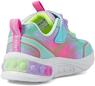 Skechers Kids Girls Skech Pops Blast Sneaker, Aqua/Multi, 13 Little Kid | Image 4