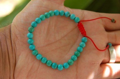 Tibetan Small Turquoise Wrist Mala/ Bracelet For Meditation 6Mm #TOP3