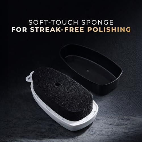 Image of Helios Rapid Shine Shoe Shiner | Instant Gloss Finish | Mess-Free Sponge Applicator | Long-Lasting Performance | Minimum 100 Shines Each