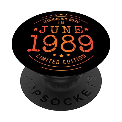 Cumpleaños Junio 1989 Edición Limitada Regalo Legend June PopSockets PopGrip Intercambiable