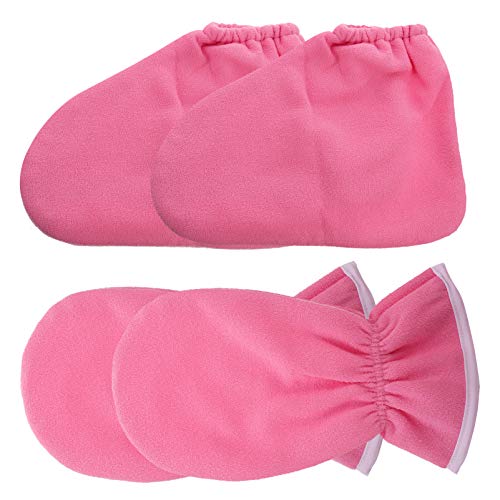 VICASKY Cera de parafina Guantes para el cuidado de manos y pies Calcetines Spa Accesorios para mujeres Cubierta suave y nutritiva para tratamientos de spa relajantes