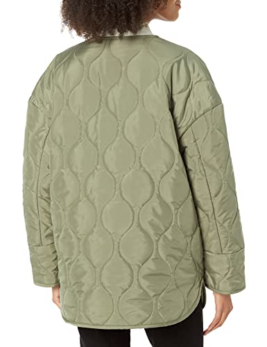 The Drop Women's James Quilted Loose Jacket, Olive, Xxl, Plus Size #TOP1