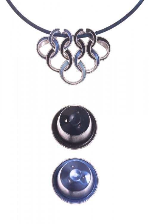 Collier éthique Interlink bleu - L'excellence d'un bijou durable - 4