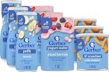 Gerber Baby Snacks Variety Pack Melts Puffs Crunchies, 9 Pack