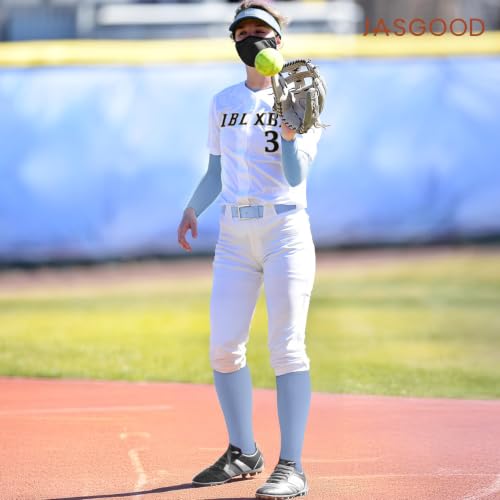 Image of Baseball Socks and Belt for Youth Adult Softball Socks Combo Elastic Waist Belt for Men Kids Boys Girls Women JASGOOD
