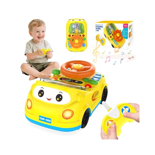 DADAPALS Toddler Toys for Ages 1-3 Boy - Remote Control RC Push Car Racing Adventure Steering Wheel Driving Games,Interactive Learning Educational...