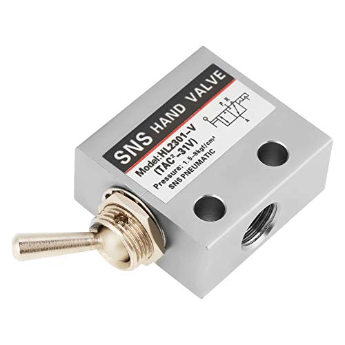 Toggle Valve, Hl2301 3 Position 2 Port Toggle Knob Switch Air Pneumatic Mechanical Valve #TOP2
