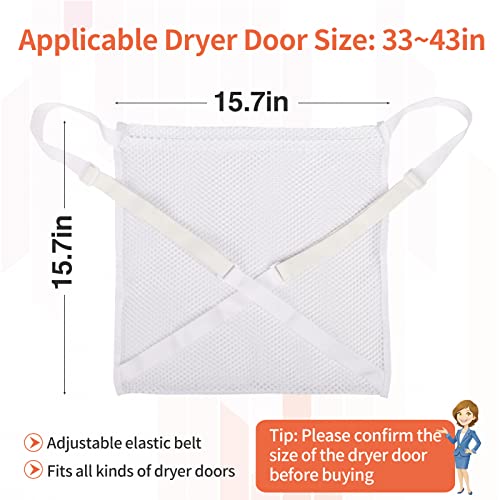 Shoe Dryer Bag - Upgrade Sneaker Shoes Laundry Dry Bag With 33~43In Elastic Strap Adjuster, Sneaker Washing Mesh Net For Most Dryers Door - 15.7In Large 2Pcs #TOP2