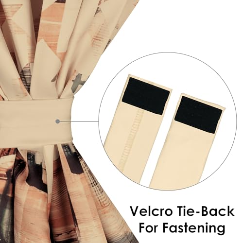 Image of Story@Home Blackout Digital Print Window Curtains 5 Feet Long Set of 1 | 80% Room Darkening Curtain | Thermal Insulated Curtains for Living Room | (118 x 152 cm, Beige) | Perfect for Home Decor