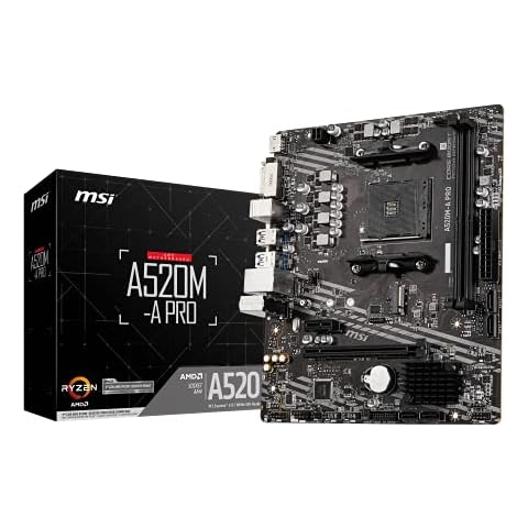 Placa MSI A520M-A Pro AMD AM4 DDR4 HDMI PCIE3.0 USB3.2 MATX Cover