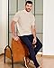 Kallspin Men's Short Sleeve Mock Neck Sweater Lightweight Soft Knit Pullover Casual Slim Fit Summer Top (Beige M)