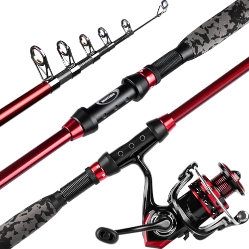 Canne à pêche pliable Ghosthorn télescopique en carbone pour encombrement réduit