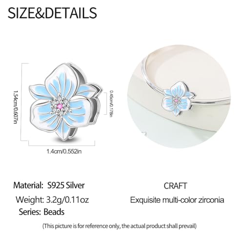 Image of 925 Sterling Silver Charms,Hypoallergenic Beads,Compatible with Pandora Bracelets and Necklaces,Women Holiday Gift Pendants
