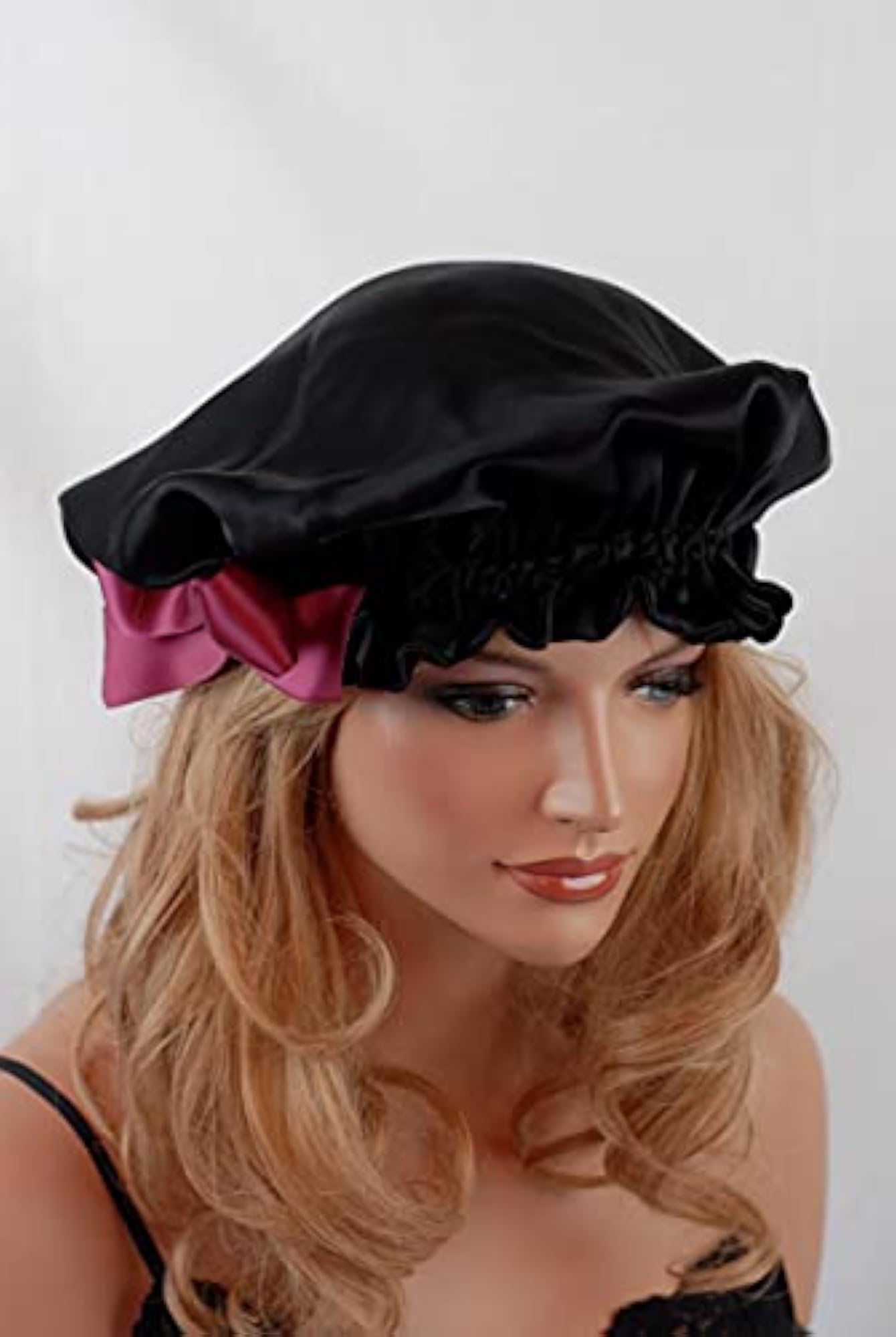 Adjustable Satin Sleep Cap for Women, Double Layered