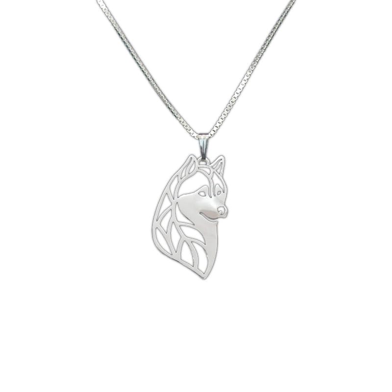 925 Sterling Silver Siberian Husky Necklace Gift For Dog Lovers Dog Necklace Pet Jewelry Dog Memorial Dog Keepsake Rare Dog Loss Handmade Personalized Unique Birthday Custom Jewelry