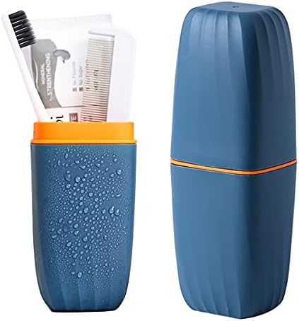Travel Toothbrush Cup Case,Toothbrush Holder with Cover Travel Toothbrush Containers Portable Toothpaste Storage Toothbrush Case and Carrier for Camping School Business Trip Bathroom