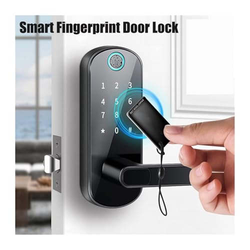 Serrure de porte intelligente étanche à code et empreinte - 3