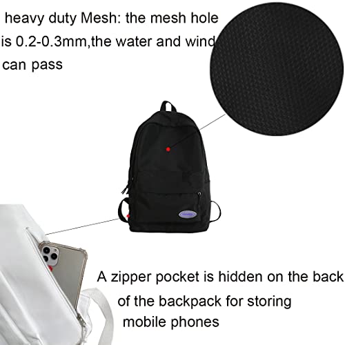 Hunterbee Large Mesh Backpack See Through College Student Bag For Girls Boys Semi-Transparent Clear Net Netting Bookbag With Padded #TOP3
