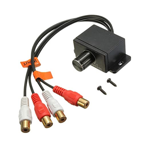 Holibanna 2Pcs Car Remote Level Control Knob Volume Regulator for Amplifiers Bass Gain Level Controller Easy Installation for Car Audio Systems