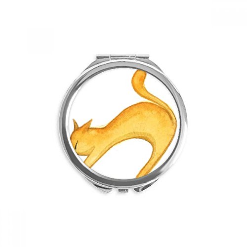 Miroir aquarelle chat orange de voyage pour un maquillage express lors de vos déplacements