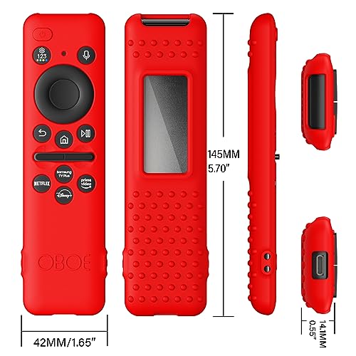 Image of OBOE Silicone Remote Cover for Samsung Smart Tv Remote Open Key Case, E-Glow in Dark Green
