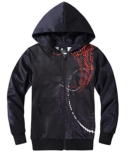 V VALANCH Kids Full Zip Hoodie Jackets Boys Pullover Coat Hooded Sweatshirts for Boys Girls 6-15 Years