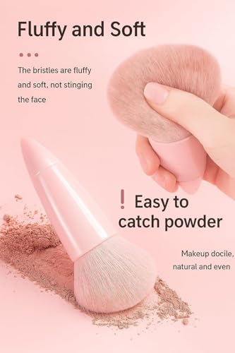 Image of 5-in-1 Mini Makeup Brush Set with Mirror | Compact Travel-Friendly Pocket Makeup Brushes Kit for Foundation, Eyeshadow, Blush & Powder | Portable Cosmetic Brush Set for Women & Girls