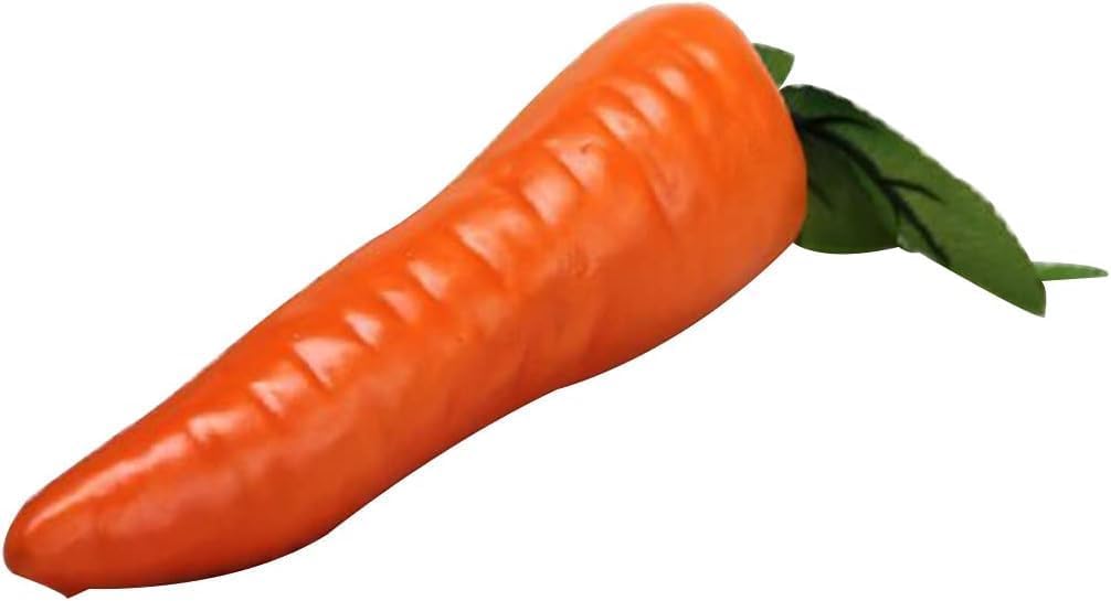 Hdouii Orange Lifelike Carrot, Artificial Vegetables Decorative, Reusable Plastic Carrot, Home Decor, Artificial Plants