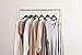 IRIS USA Clothes Rack for Hanging Clothes with Bottom Wood Shelf, Freestanding Clothing Rack, Easy to Assemble Garment Rack, Metal, Sturdy Design, Multipurpose, Small Space Storage Solution, White
