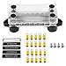 C/N Sammelschiene Terminals Kit Zweireihige Bus Bar elektrische Anschlussverteiler 12V 100A 4Stiftschrauben für Wohnmobil Boot LKW Trailer