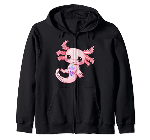 Bobalotl Axolotl Boba Bubble Tea Kapuzenjacke