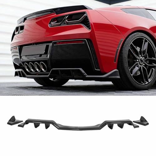 Scuhala 6PCS Rear Bumper Diffuser for Corvette C7 2014-2019 Z51 Stingray