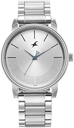 Fastrack Men Stunners Quartz Analog Silver Dial Silver Metal Strap Watch - NT3291SM02?