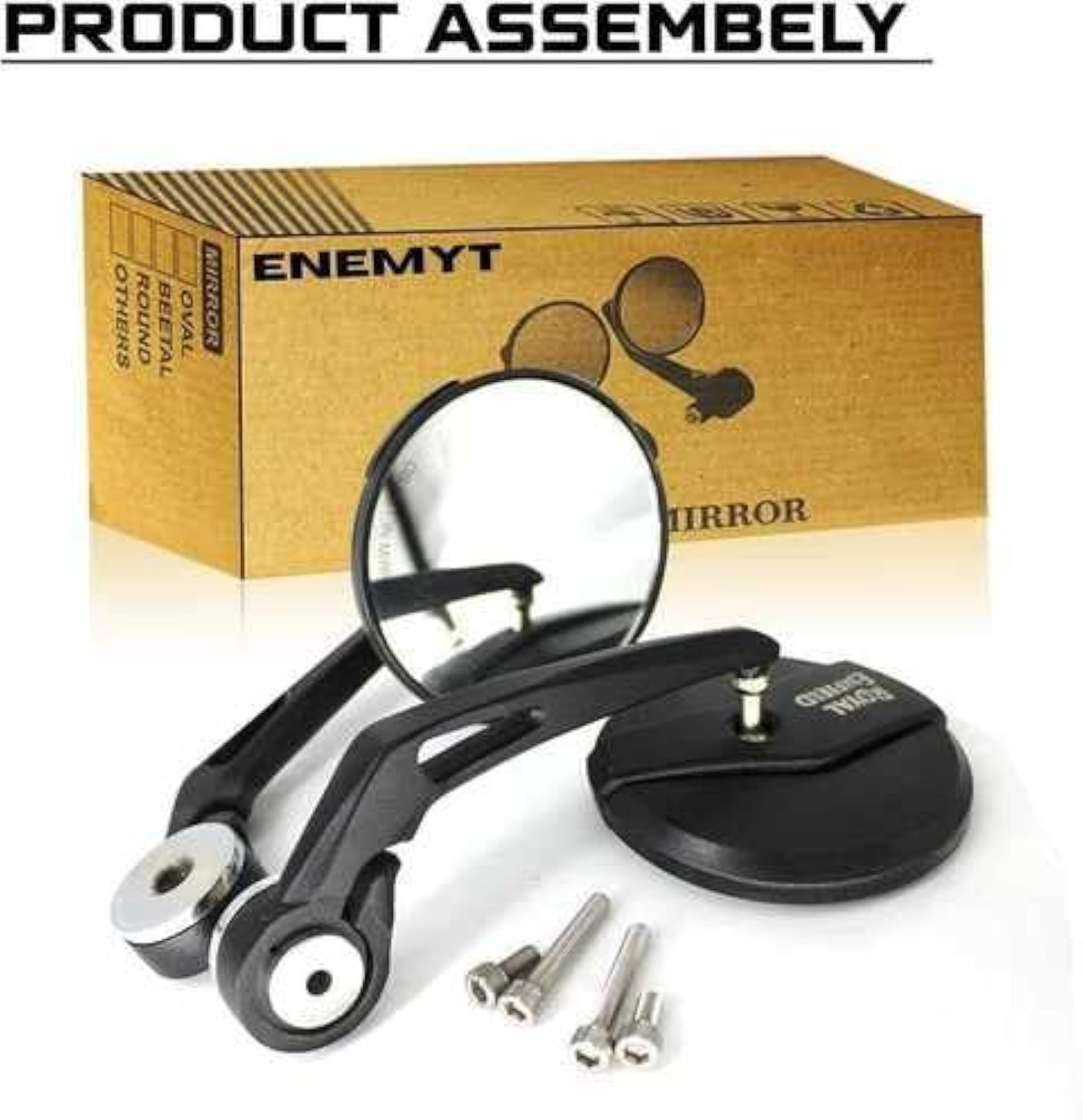 Aluminium Bar End Mirror Pair for Royal Enfield Models