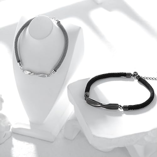 Couples Bracelets Mobius Infinite Love Adjustable Sterling Silver Promise Matching Bracelet Him and Her Couple Jewelry Sets4