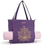 Gonex Yoga Mat Bag, Large Tote Bag with Multi Pockets for Women Men, Canvas Mat Carrier, Full Zipper Easy Access for Pilates Gym Travel