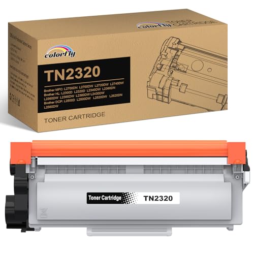 colorfly TN2320 TN2310 Toner Cartridges Replacement for TN2320 TN2310 Compatible with MFC-L2700DW L2720DW Compatible with HL-L2340DW L2360DN L2300D L2365DW Compatible with DCP-L2500D