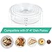 Flexzion Microwave Plate Covers Set of 5 - BPA-Free Microwave Cover with Adjustable Steam Vent, Dishwasher Safe Microwave Splatter Cover, Transparent Plastic Food Covers for Microwave Cooking
