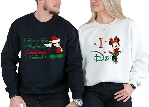 Christmas Couple M. ickey I Don't Do Matching Sweatshirt, M. innie I Do Sweatshirt, Funny Couples Christmas Sweatshirt, Christmas Couples Gifts, Family Christmas T-Shirt