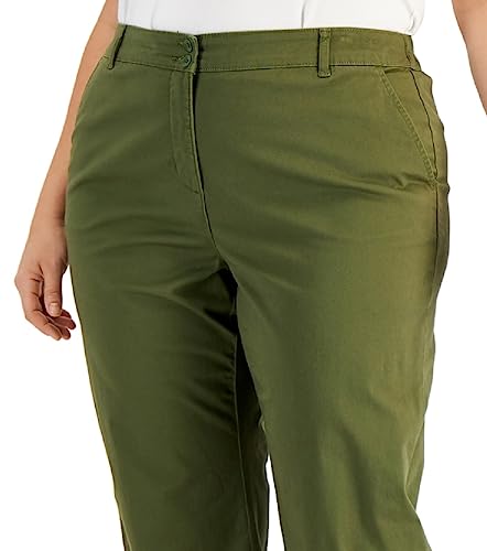 Karen Scott Women's Comfort Waist Capri Pants Green Size 18W2