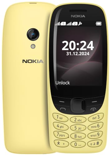 Image of Nokia 6310 Dual SIM Keypad Phone with a 2.8 inch Screen, Wireless FM Radio and Rear Camera with Flash | 1 Year Replacement Guarantee | Yellow