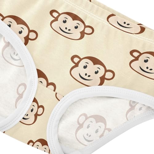 Cute Monkey Yellow Toddler Girls's Underwear 2T 23021934