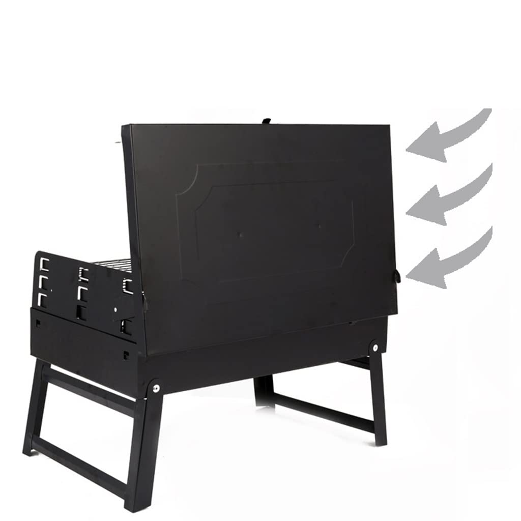 Parrilla de carbón portátil para Exteriores, Caja Plegable, Parrilla para Barbacoa, Barbacoa de autoservicio para Barbacoa