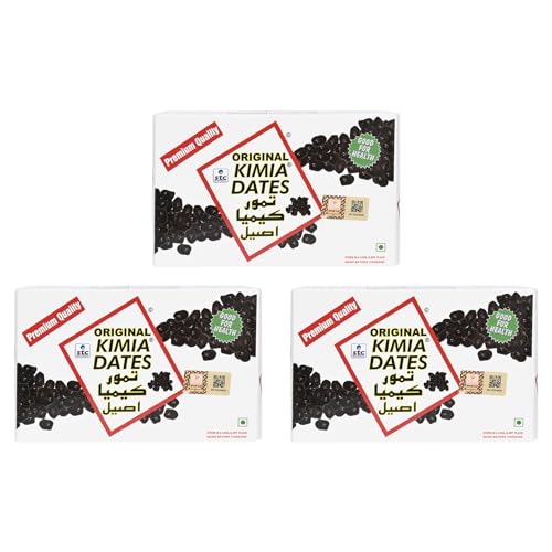 Image of Kimia Dates Original Mazafati Dates - Pack of 3 (500gm Each) | Juicy & Delicious Khajoor, Khajur | Healthy Snacks | Rich in Fibre | Perfect for Snacking (Carton Box)