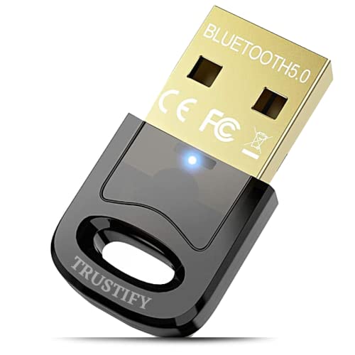 Trustify® Bluetooth 5.0 Adapter For Pc BT 5.0+EDR inbuilt Realtek