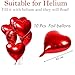 Valentine's Day Red Heart Balloons - PACK of 12-18inch Red Foil Ballon Heart Helium Balloons Wedding Happy Birthday Baloon Valentines Day Baby Shower Supplies