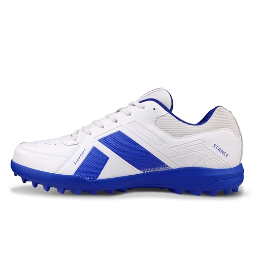 Image of NIVIA Stance Cricket Shoes for Men & Women with Breathable Synthetic Upper, EVA Cushion Sockliner, Personalized Heel Fit & High-Grip TPU Stud Outsole for Batting, Bowling & Fielding