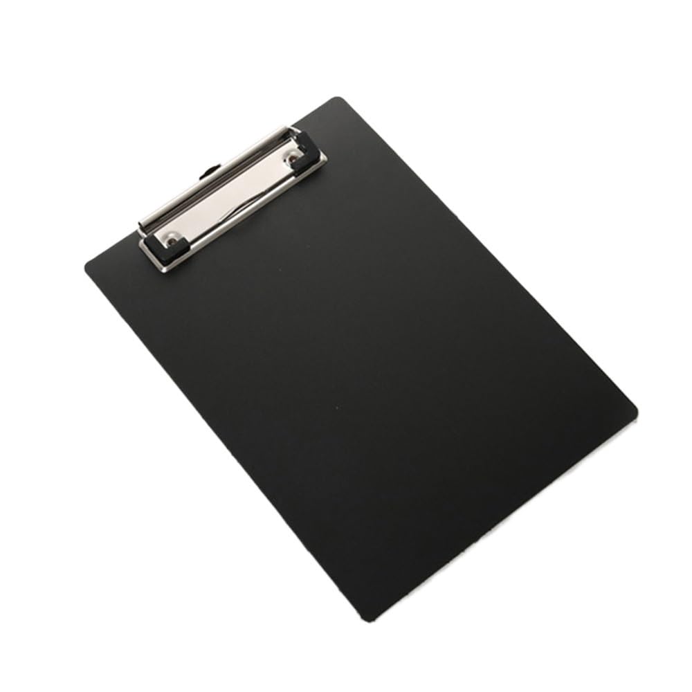 4 pezzi A5 Portadocumenti Clip Appunti Blocco note Carta di prova Forniture scolastiche for ufficio Cartella file Cancelleria Per L'ufficio(Black)